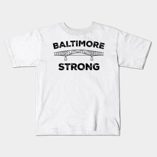 Baltimore Bridge Pray For Baltimore Strong Kids T-Shirt